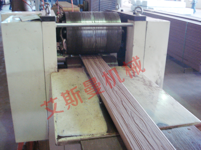 Product surface treatment machine for WPC