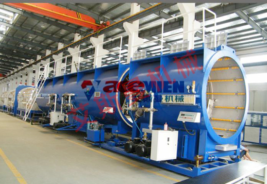 PE solid pipe production line